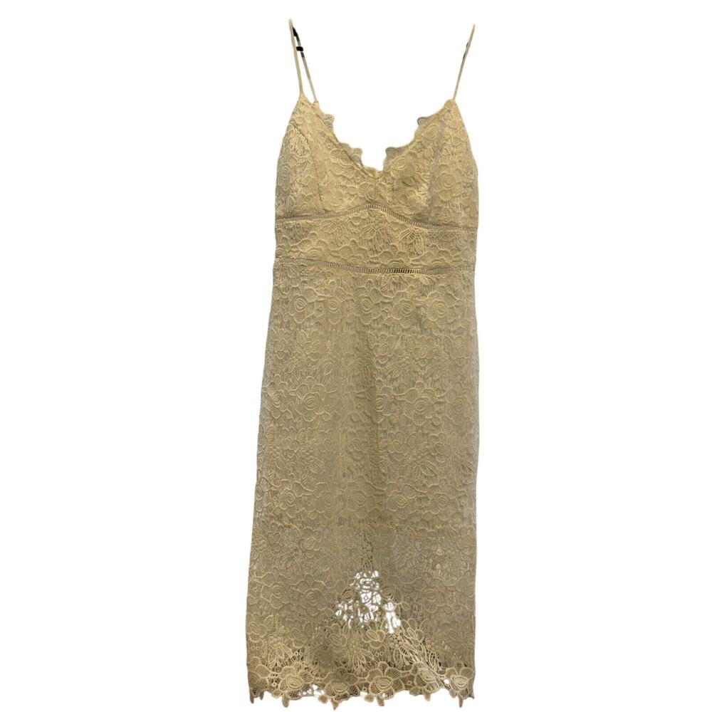 NWT Francesca's Blue Rain White Crochet Dress Women's size L